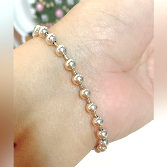 GUCCI Silver 925 Ball Chain Bracelet - Picture 12 of 14